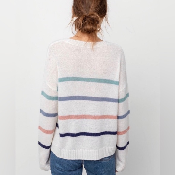 Rails Perci Seaside Stripe wool alpaca sweater light knit beachy boho XS NWOT - Picture 8 of 13